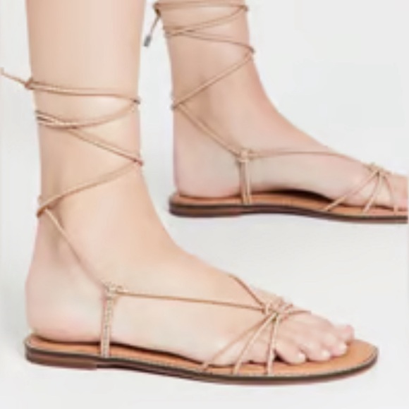 Madewell Leather Lace up Gladiator Sandals - Picture 2 of 3